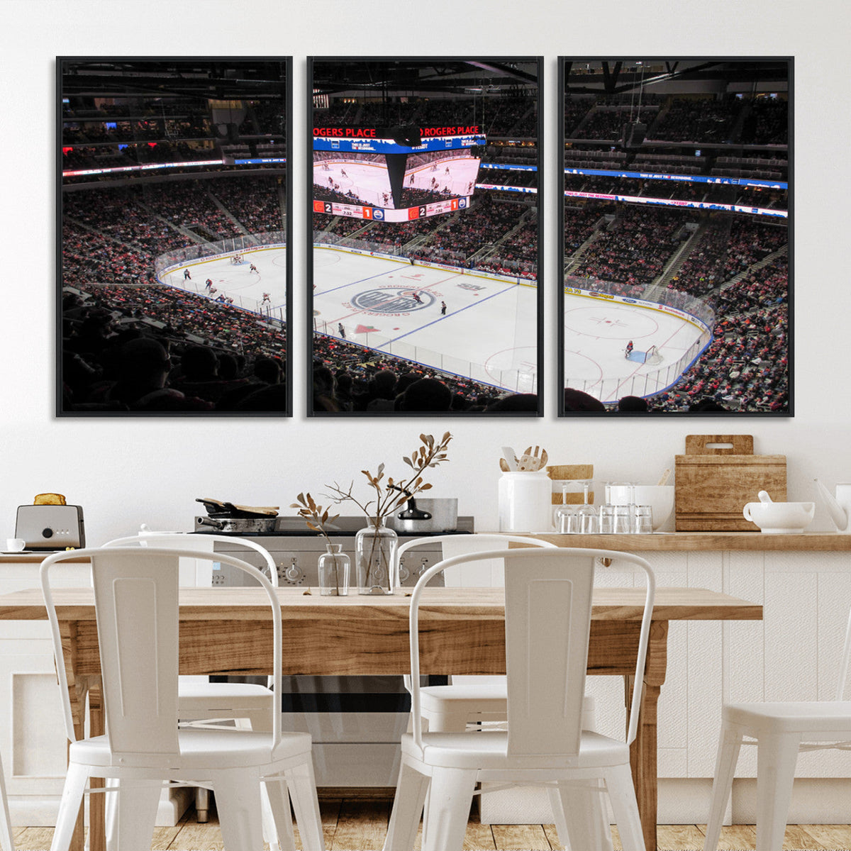 Rogers Place Edmonton Oilers Ice Hockey Stadium Wall Art,