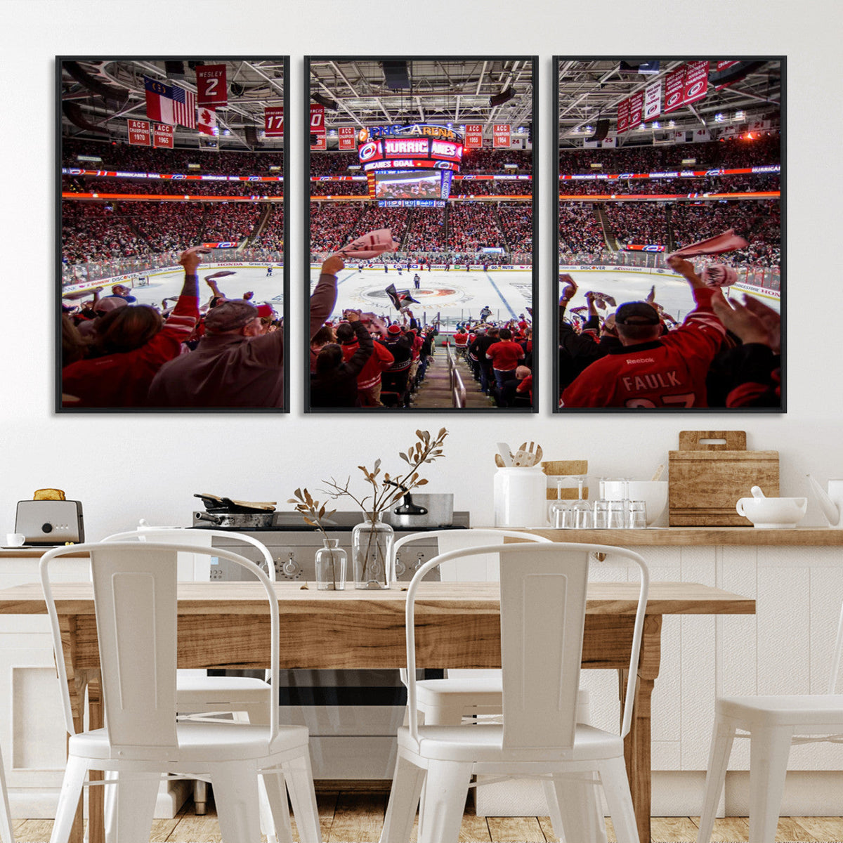 Carolina Hurricanes Ice Hockey Stadium Wall Art, Carolina