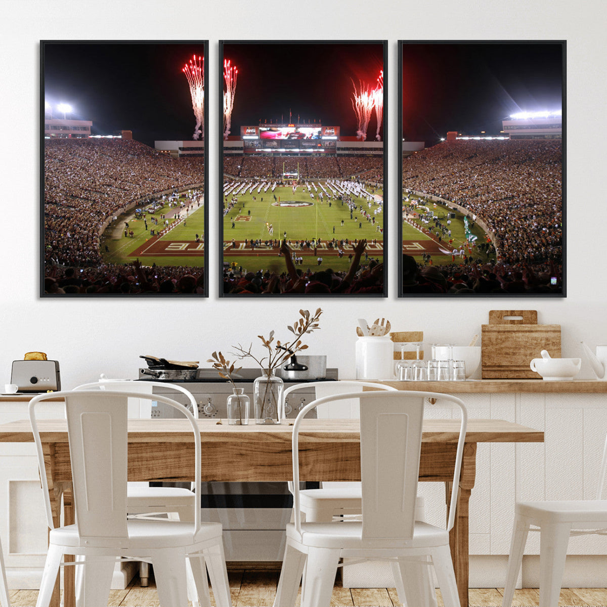 Framed Florida State Seminoles Football Team Print -