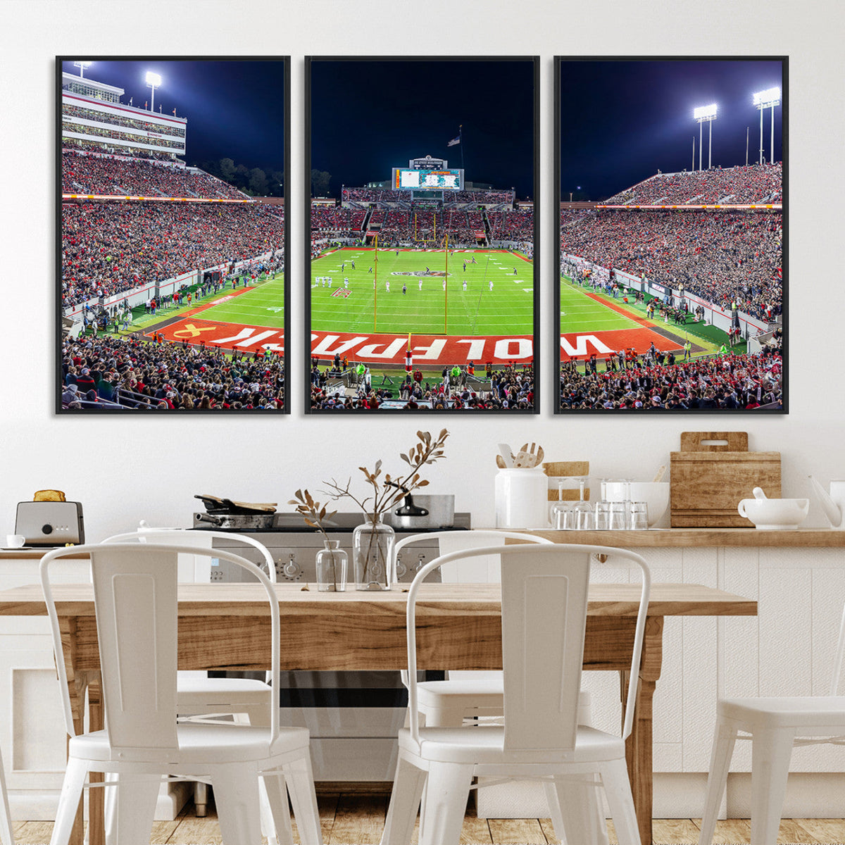 Wolfpack Football Team Print - Raleigh Carter-Finley Stadium