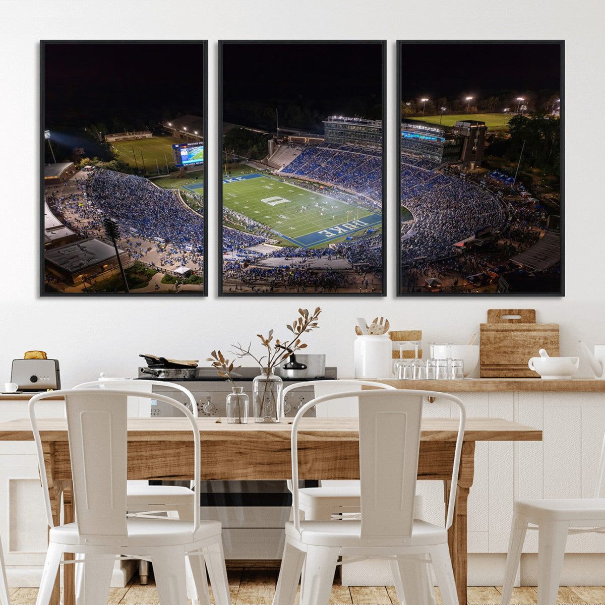 Duke University Blue Devils Football Print Canvas - Durham
