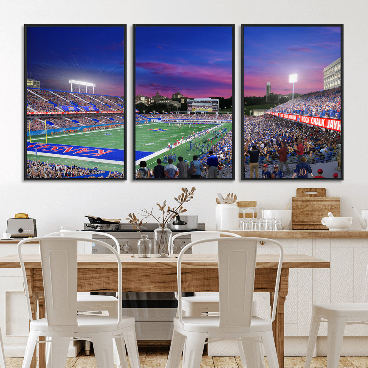 University of Kansas Jayhawks Football Team Print Canvas-