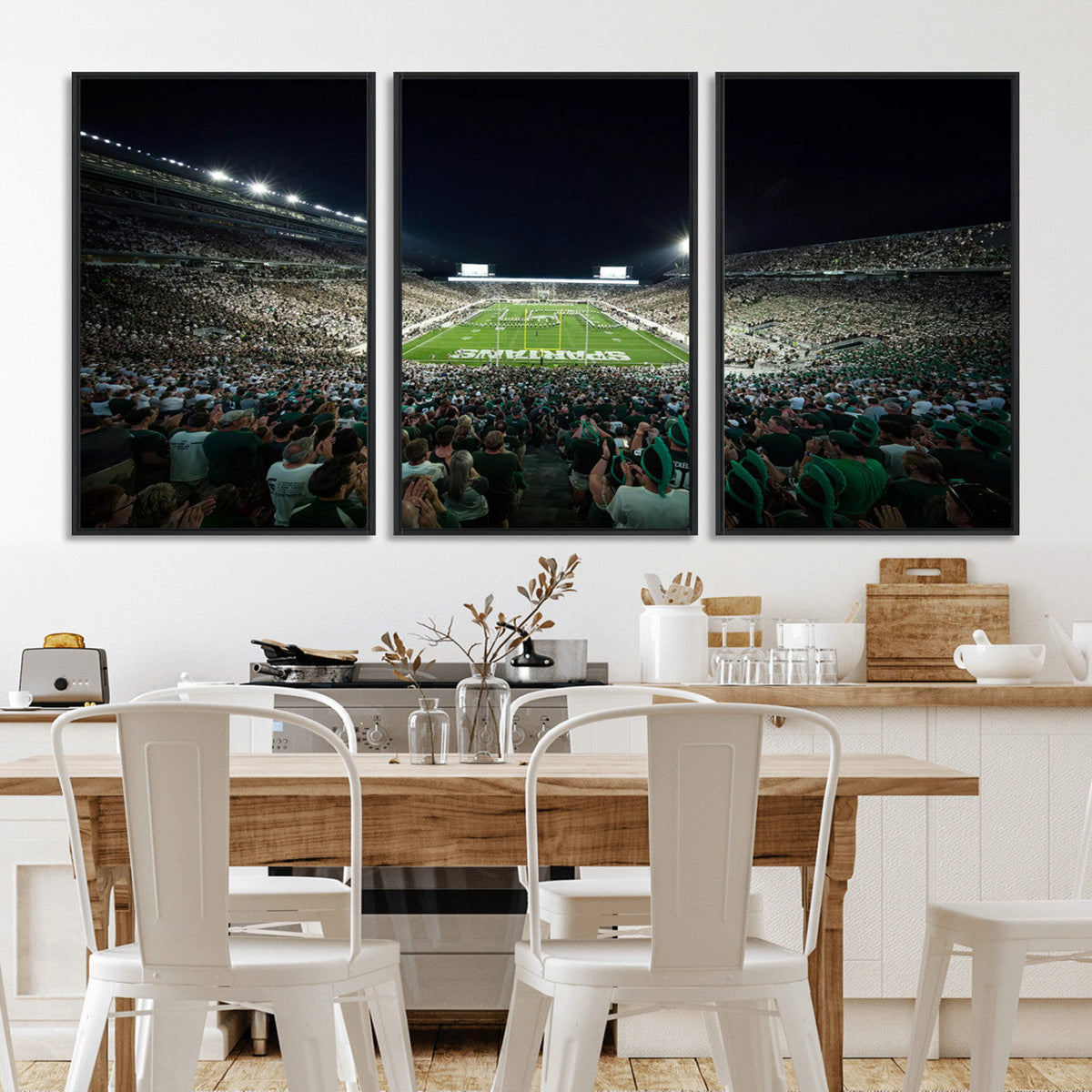 Framed Michigan State Spartans Football Team Print - East
