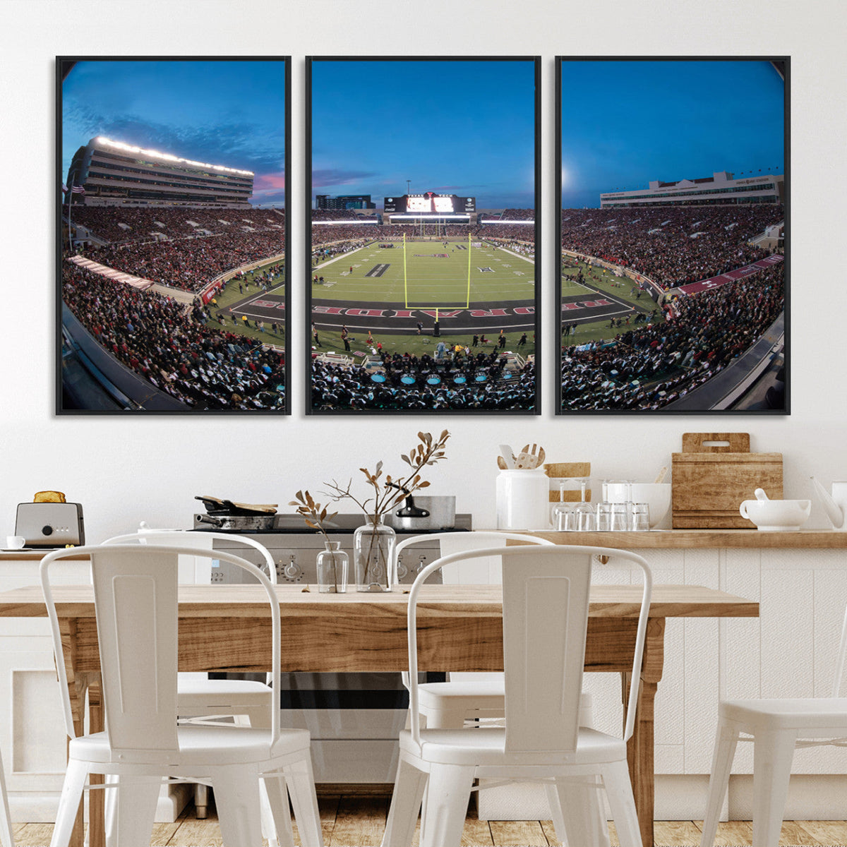 Texas Tech Red Raiders Canvas, Framed Football Team Print -