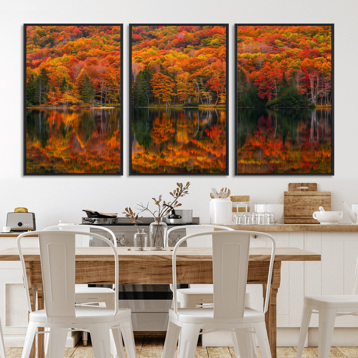 Fall Foliage Wall Art - Autumn Reflection Canvas Print,