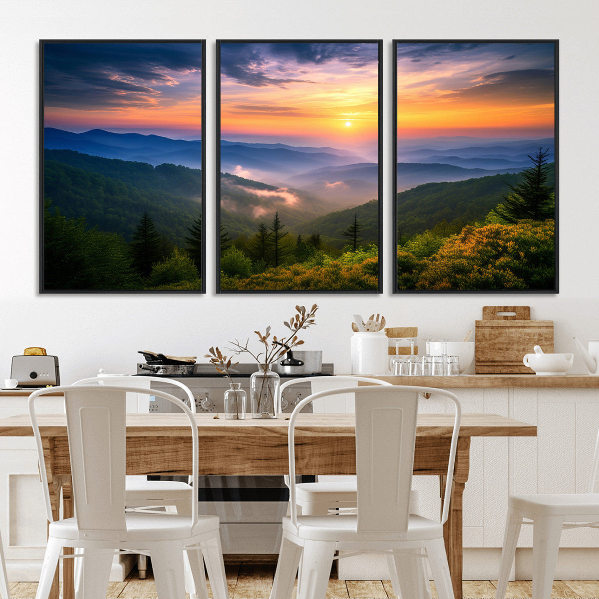 Majestic Mountain Sunrise Print | Landscape Wall Art |