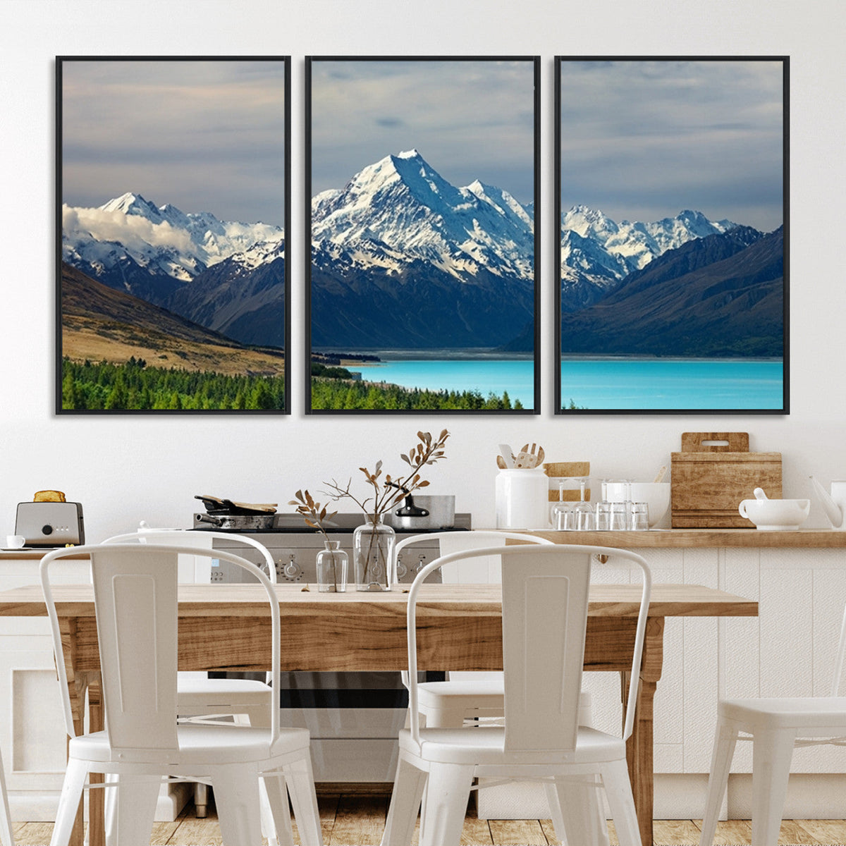 Mount Cook and Lake Pukaki Canvas Wall Art Print – Majestic