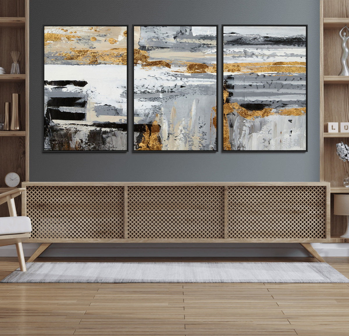 Abstract Painting Canvas Wall Art Print Paint Drip Art Brush
