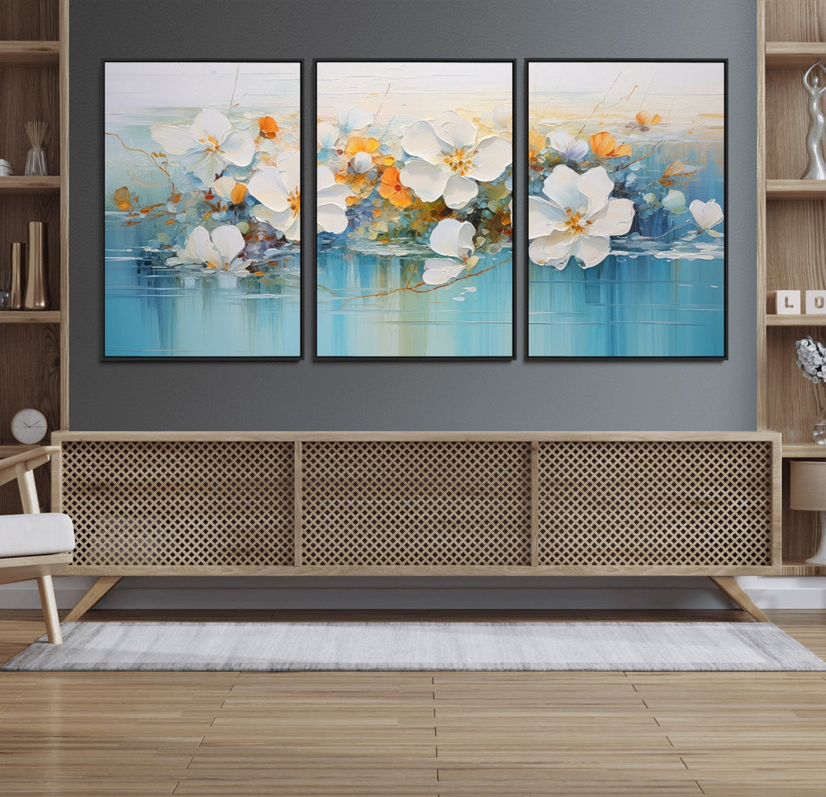 Abstract Flower Wall Art Canvas Print