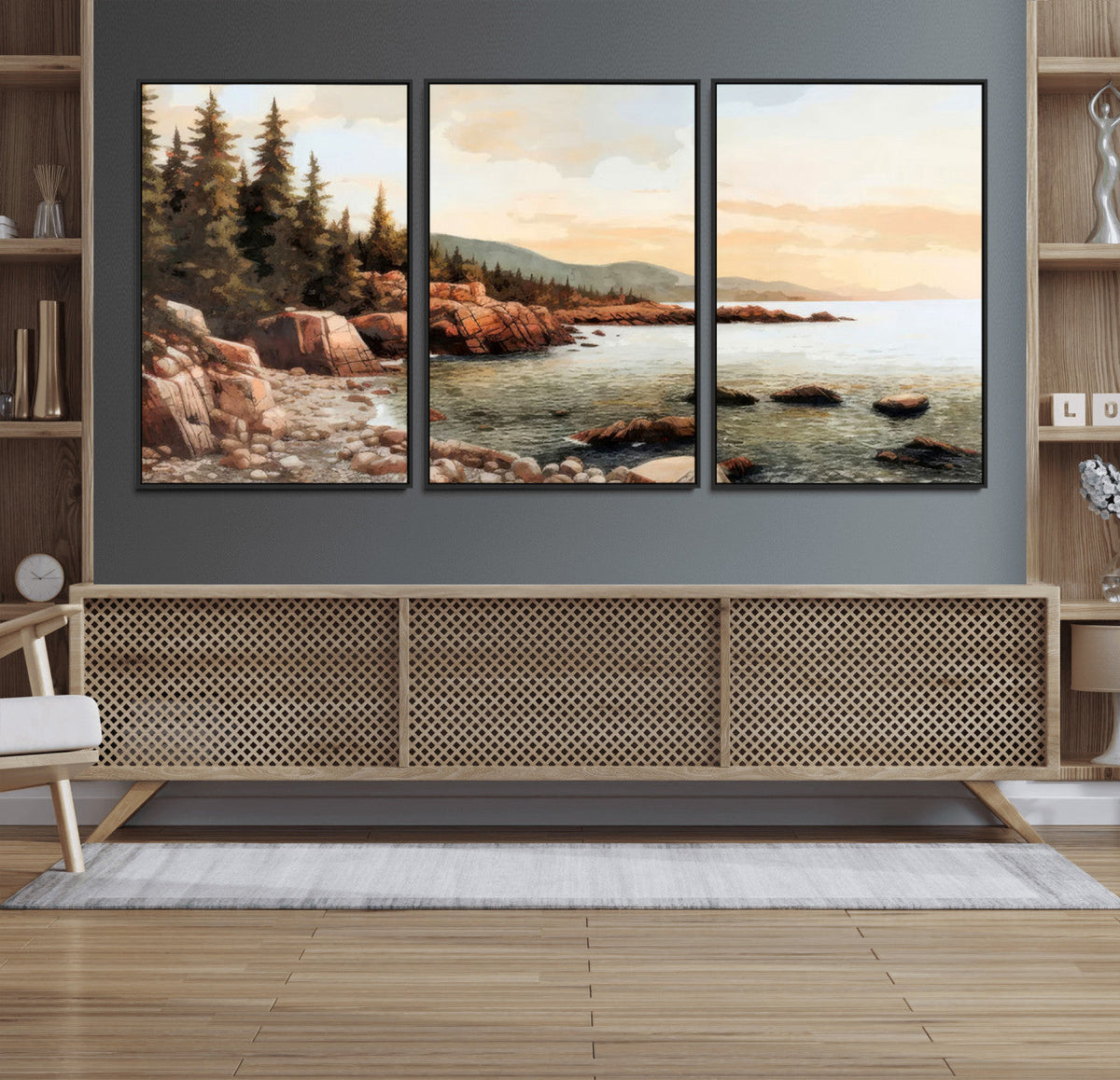 Serene Coastal View of Acadia National Park Wall Art -