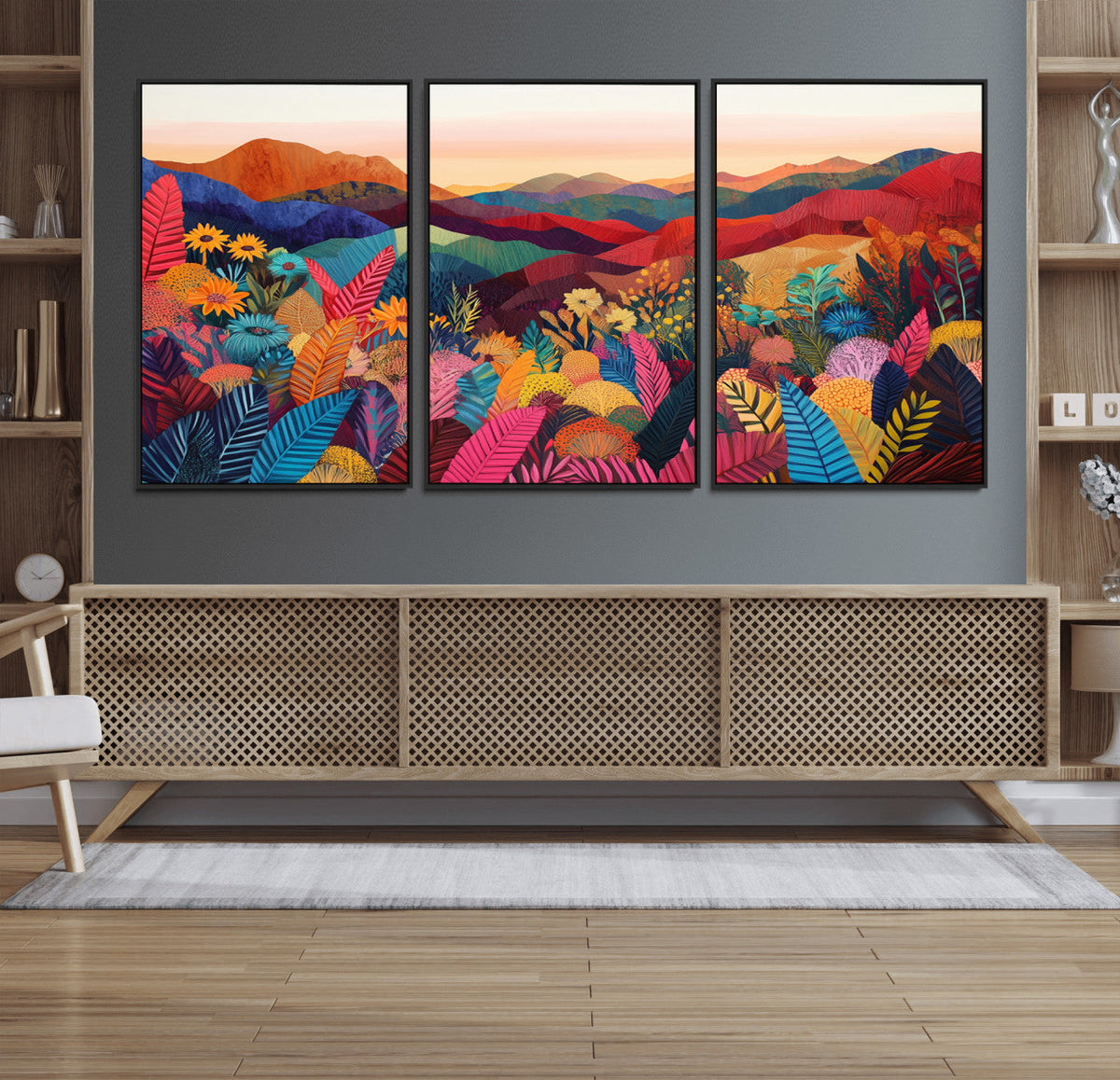 YAYOI KUSAMA Abstract Print - Landscape Canvas Wall Art