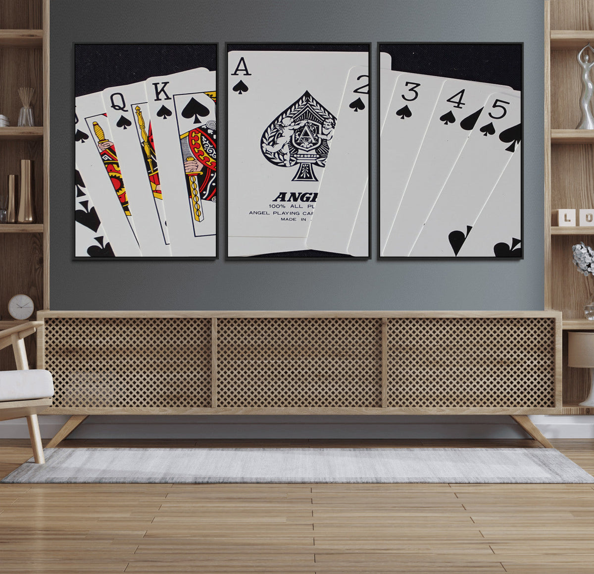 Poker Wall Art - Playing Cards Canvas Wall Art Print - Ace