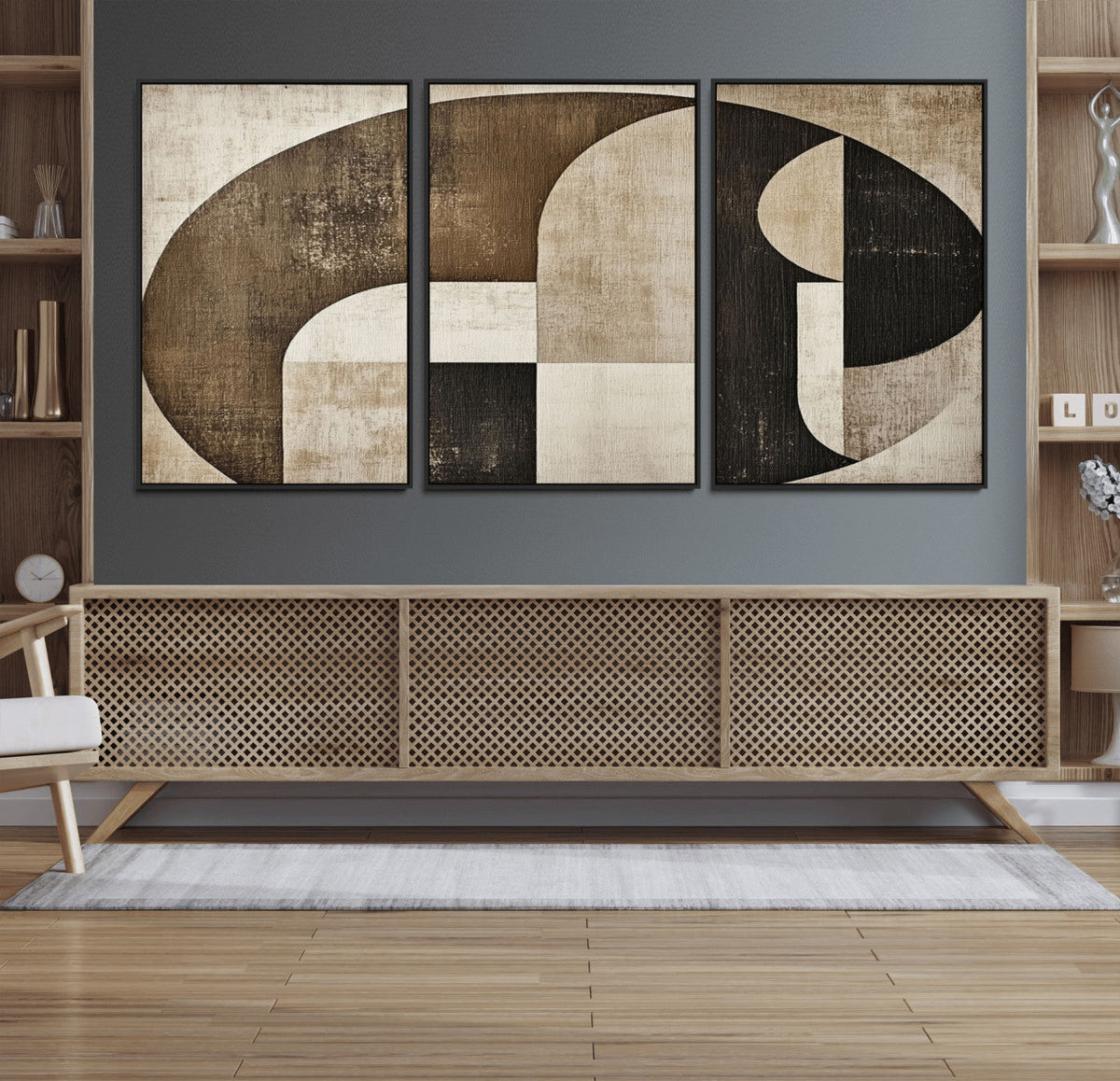 Wabi Sabi Abstract Wall Art | Geometric Modern Minimalist