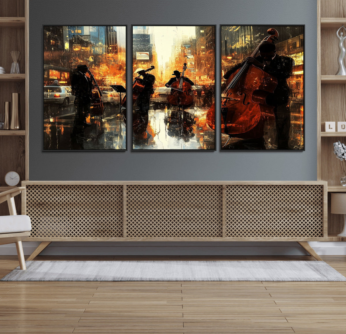 Jazz Wall Art Canvas Print – Colorful Musical Instrument
