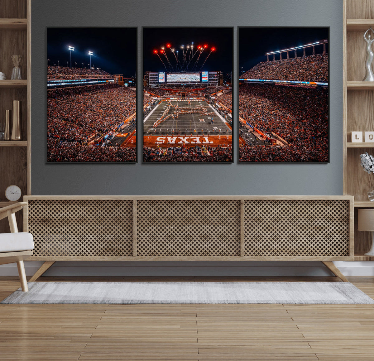 Texas Stadium Night Game Wall Art Canvas Print – Vibrant