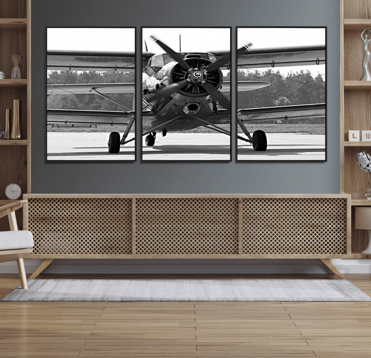 Wall Art Old War Plane Canvas Print