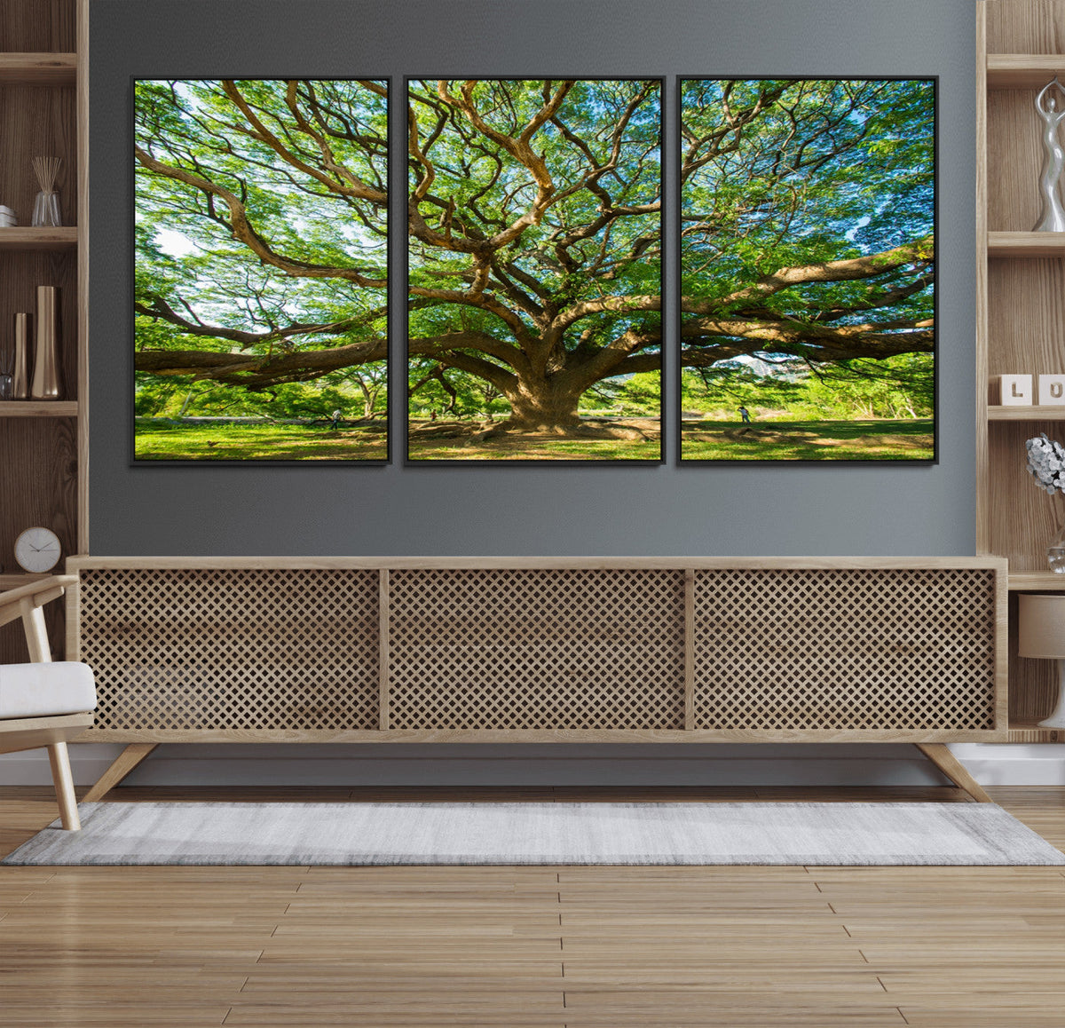 Majestic Oak Tree Wall Art – Serene Nature Canvas Print with