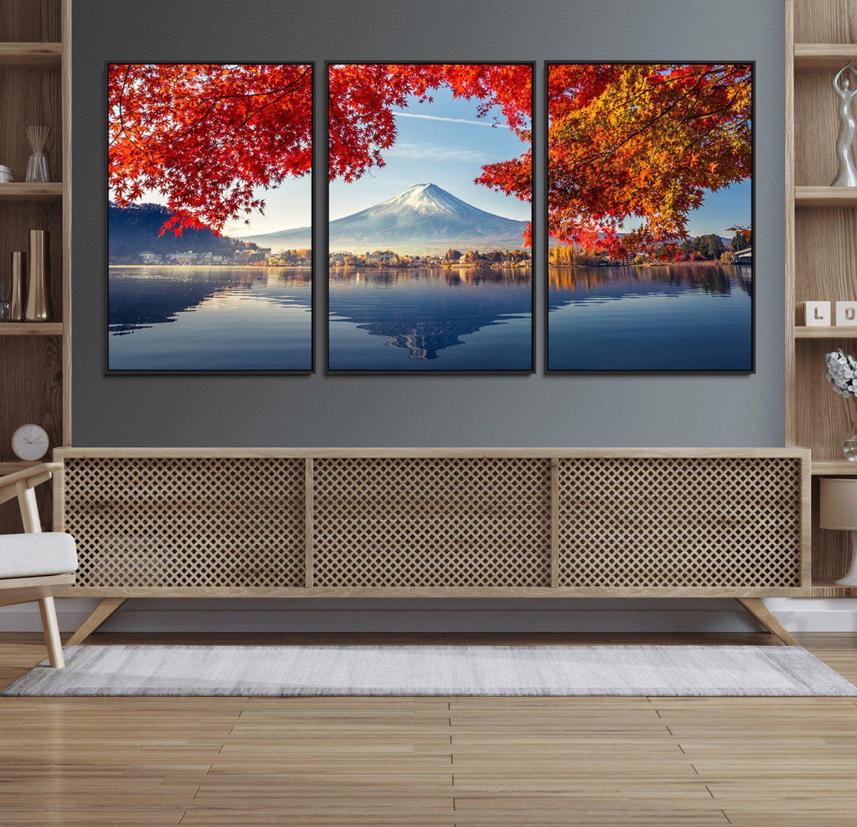 Mount Fuji Canvas Wall Art Japan Autumn Mountain Canvas