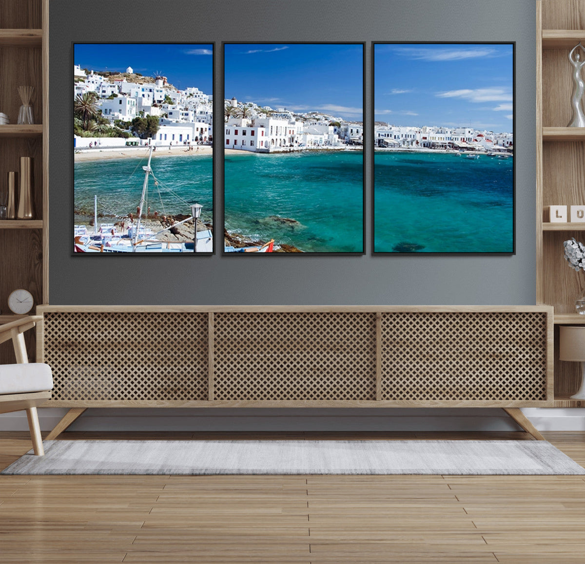 Santorini Wall Art Canvas Print