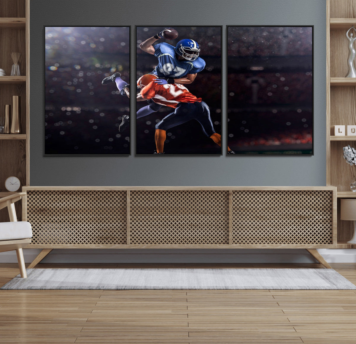 American Football Wall Art Canvas Print, Stadium Sport Wall