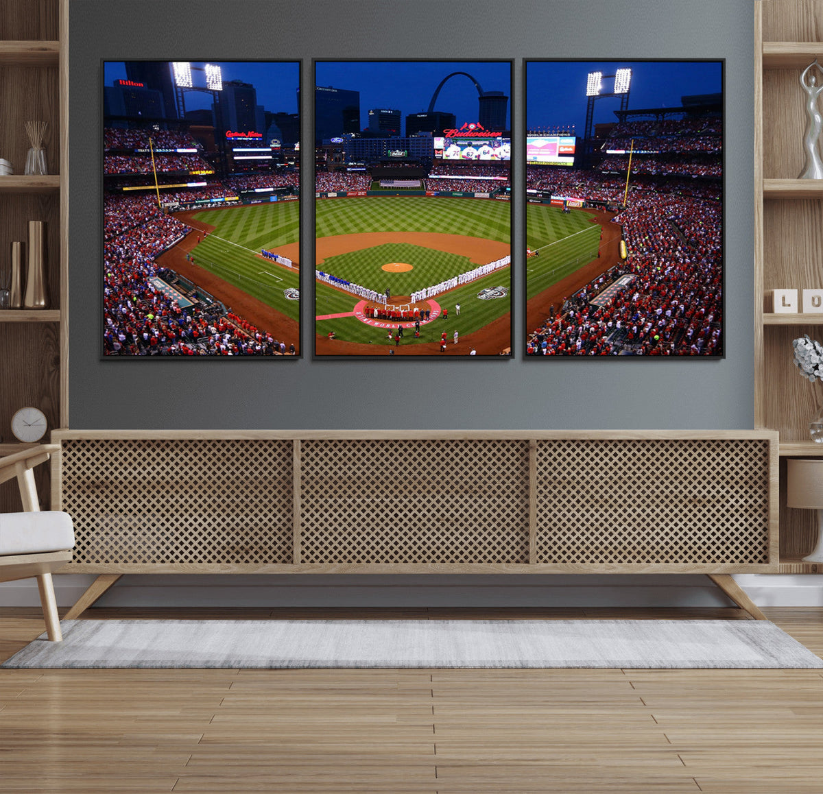 St. Louis Cardinals Baseball Team Print - Busch Stadium Wall