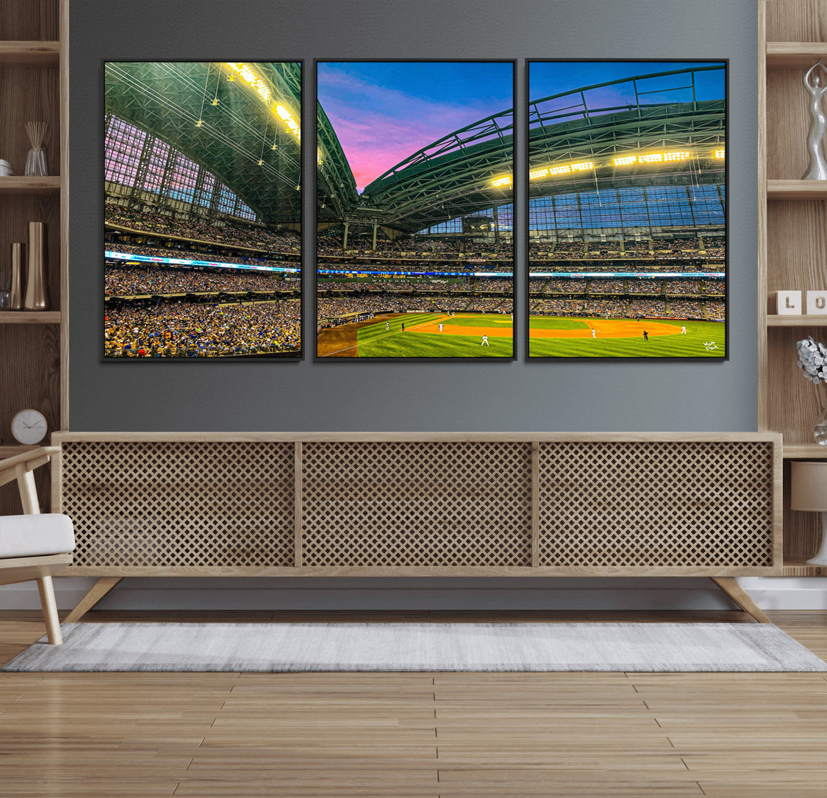 Milwaukee Brewers Baseball Team Print Canvas- American