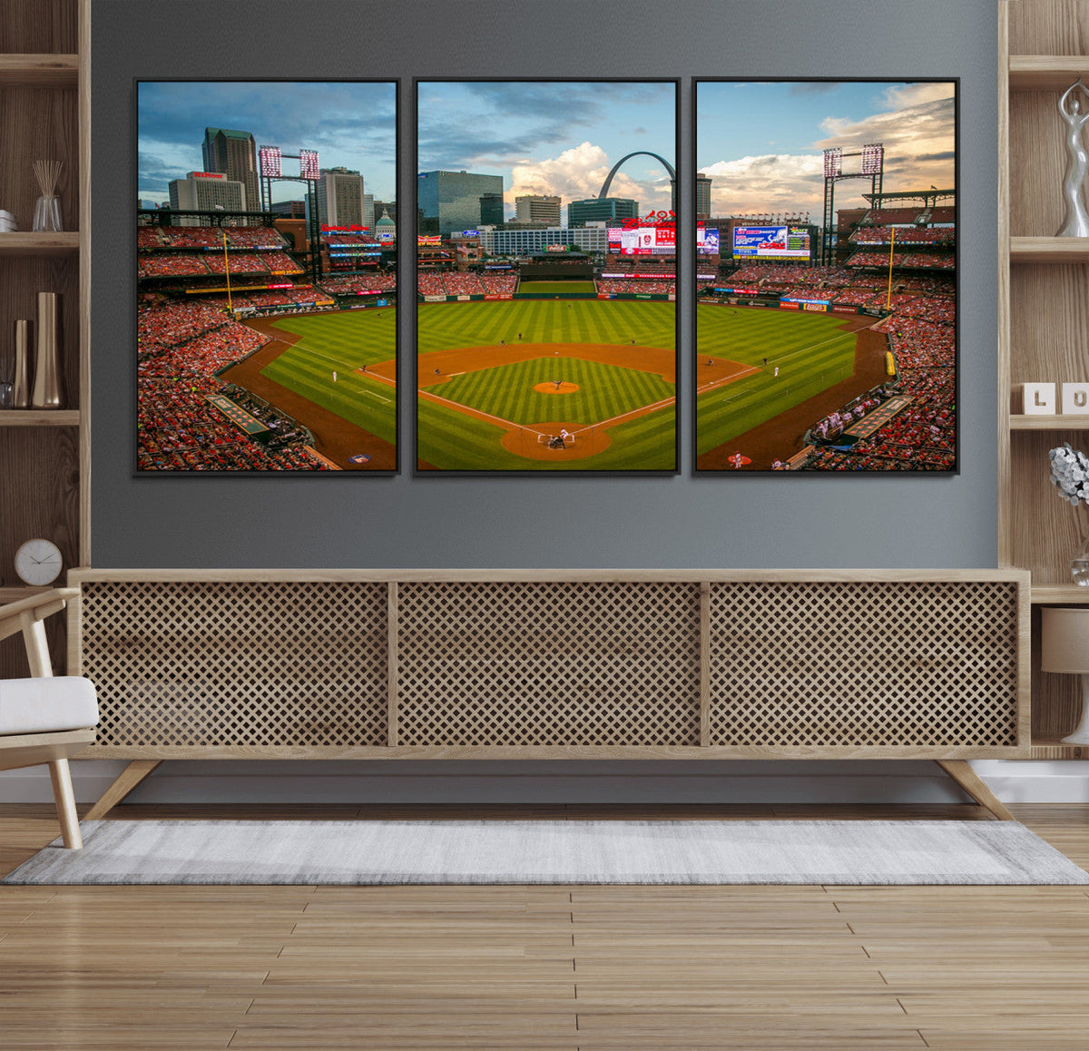 St. Louis Cardinals Baseball Team Print - Busch Stadium Wall