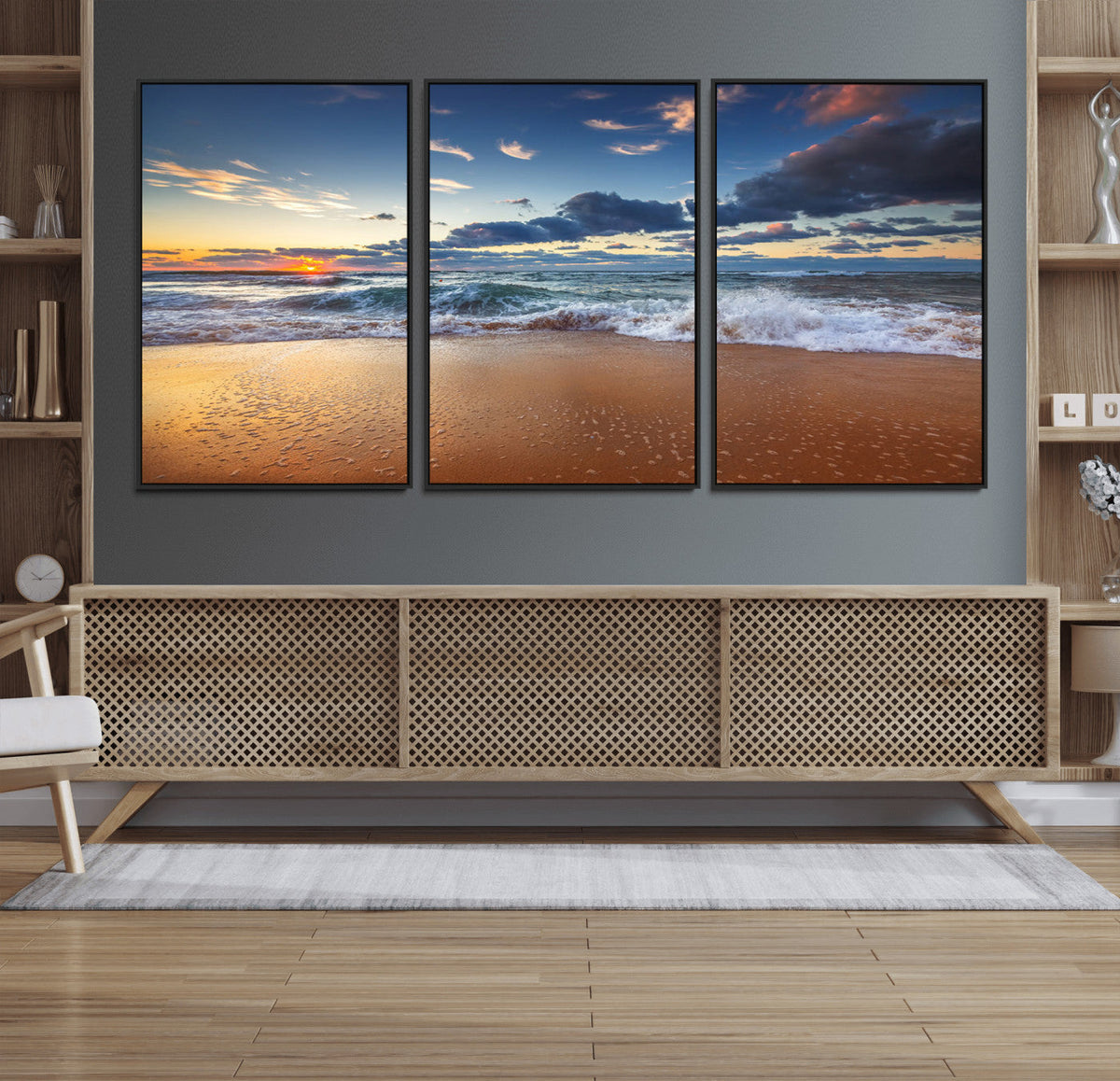Beach Canvas Wall Art - Coastal Seascape Print for Living