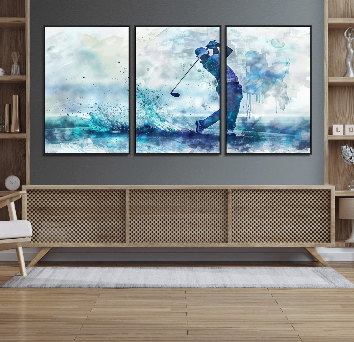 Golf Swing Wall Art Canvas Print - Sports-Inspired