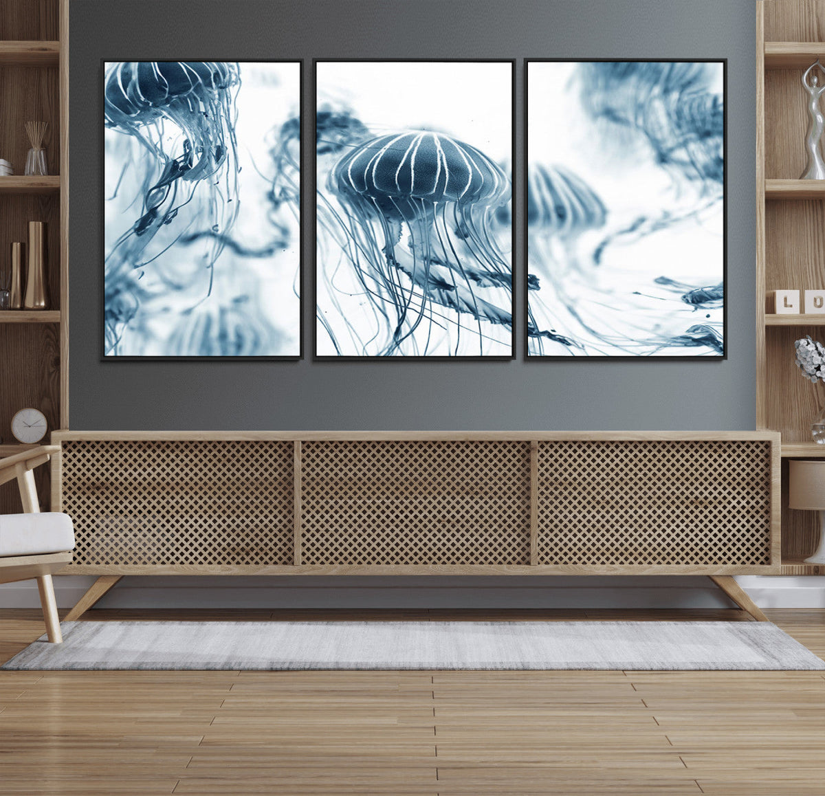 Abstract Jellyfish Canvas Print Wall Art