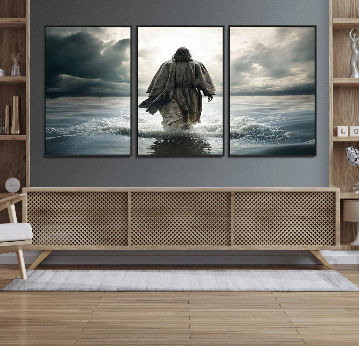 Jesus Walking on Water Wall Art | Canvas Print | Ready to