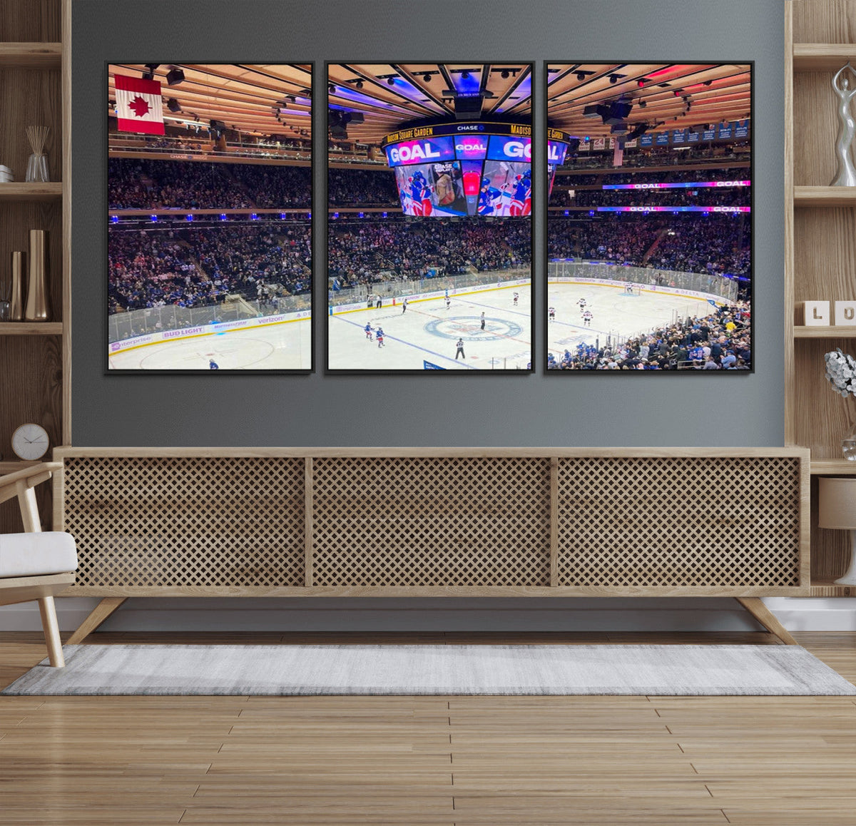 Madison New York Rangers Hockey Stadium Wall Art Canvas