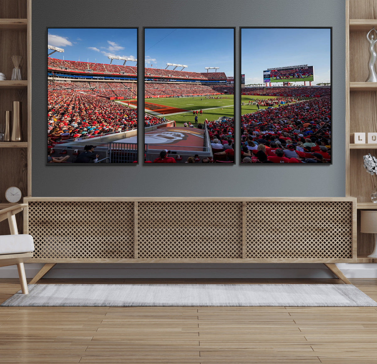 Florida Tampa Raymond James Stadium Wall Art Canvas Print -