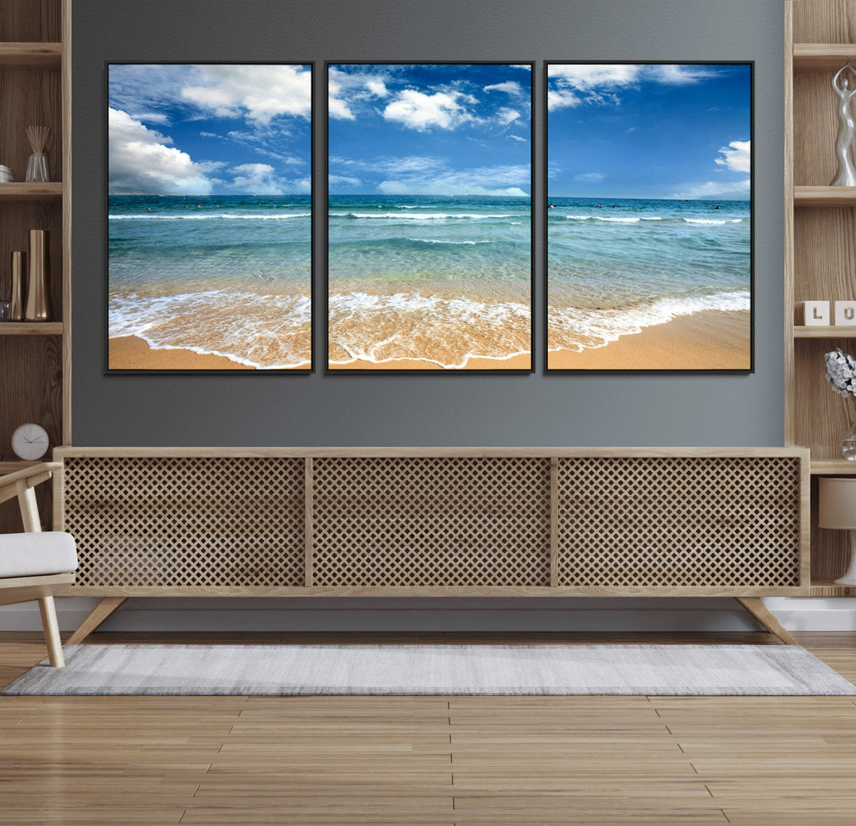Sea View From the Beach Canvas Print