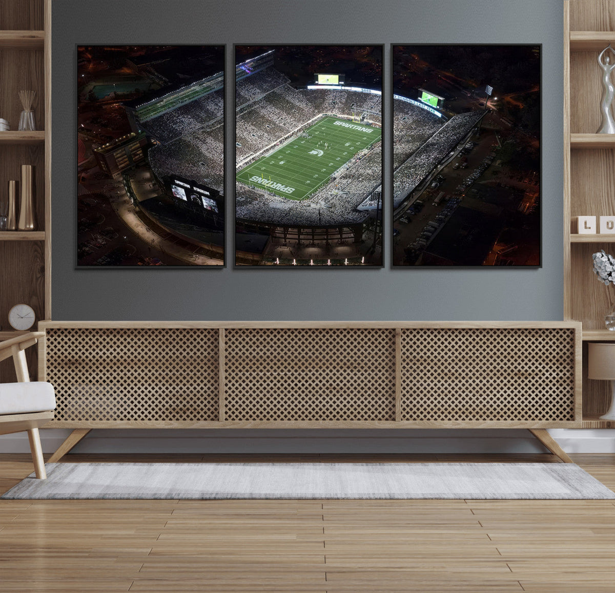 Michigan State Spartans Football Team Print - East Lansing