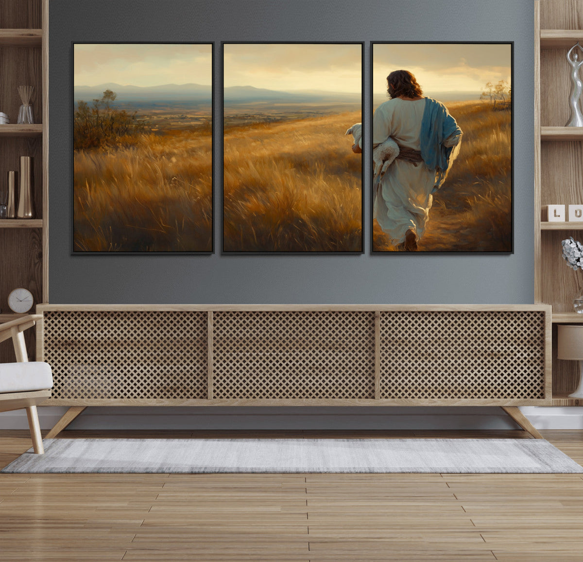 Jesus the Good Shepherd Wall Art Canvas Print -