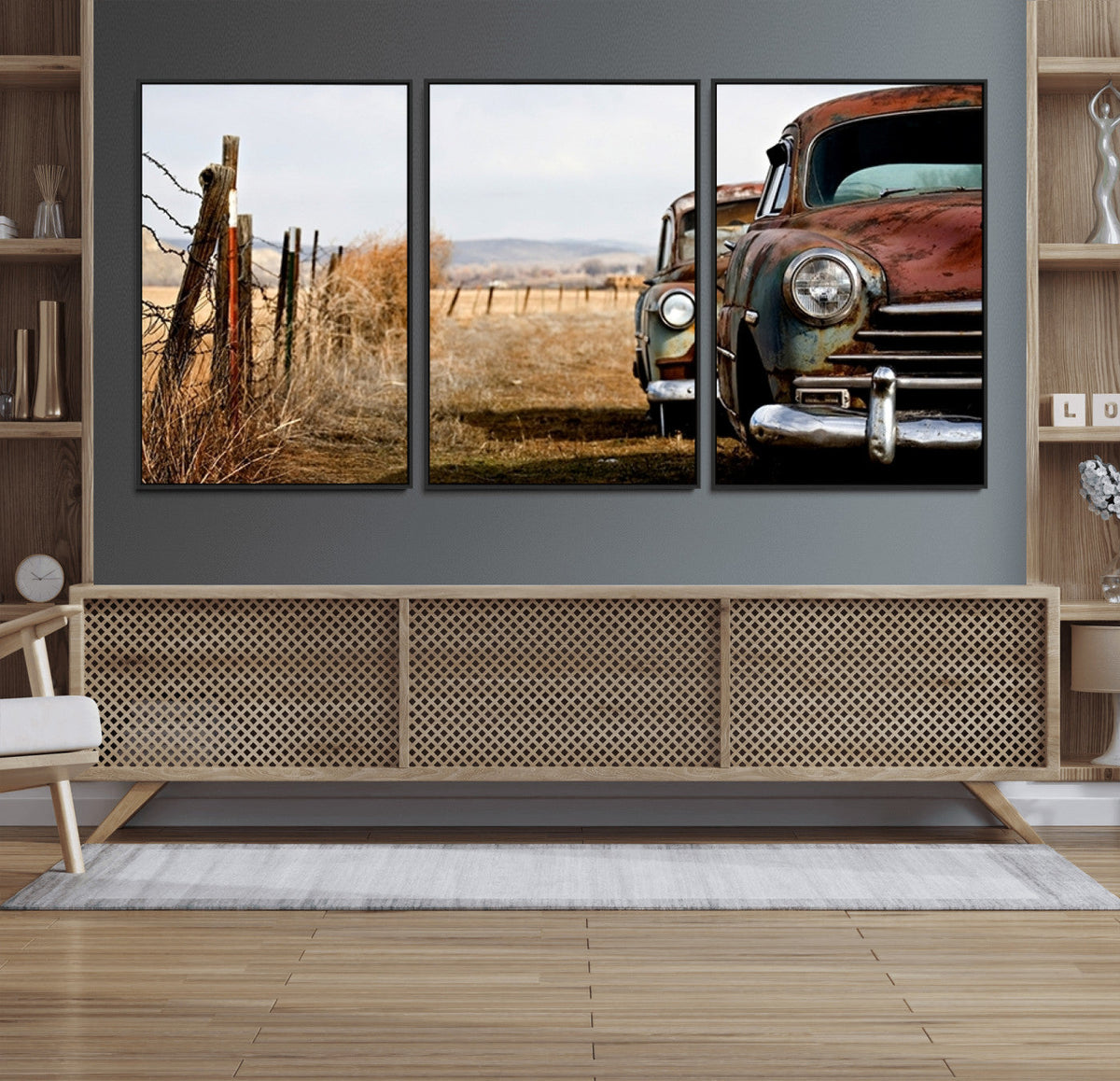 Classic Cars Vintage Wall Art Canvas Print