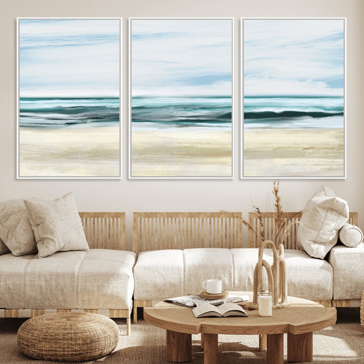 Ocean Abstract Wall Art Canvas Print