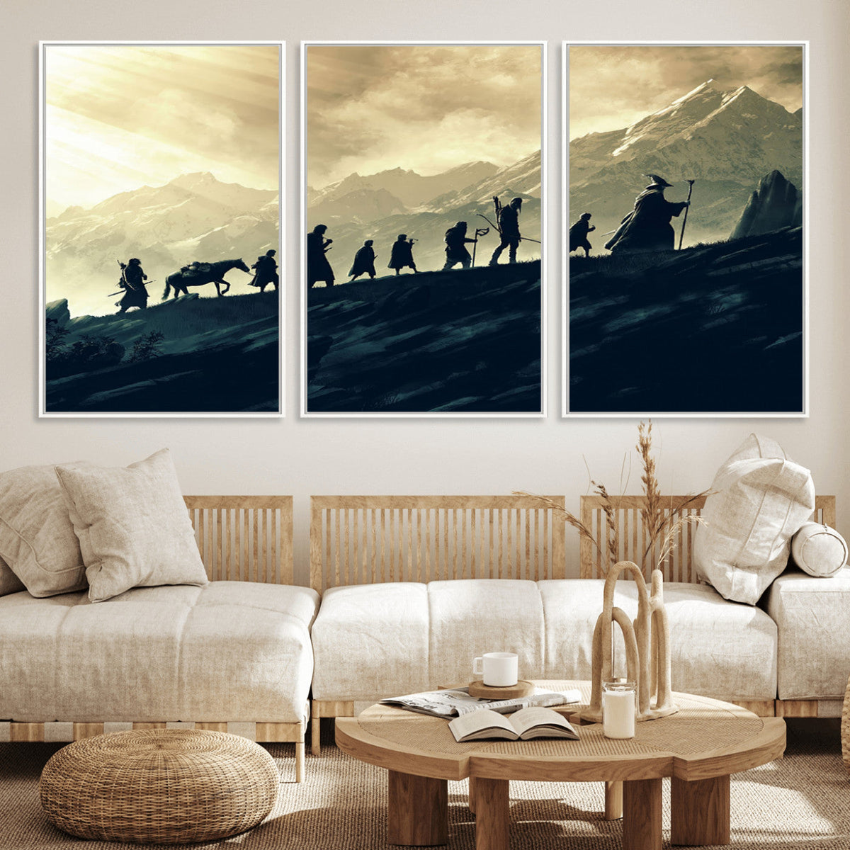 Fellowship Journey Wall Art – Fantasy Adventure Canvas Print