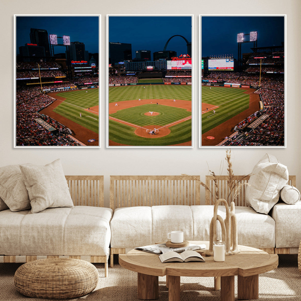 St. Louis Cardinals Baseball Team Print - Busch Stadium Wall