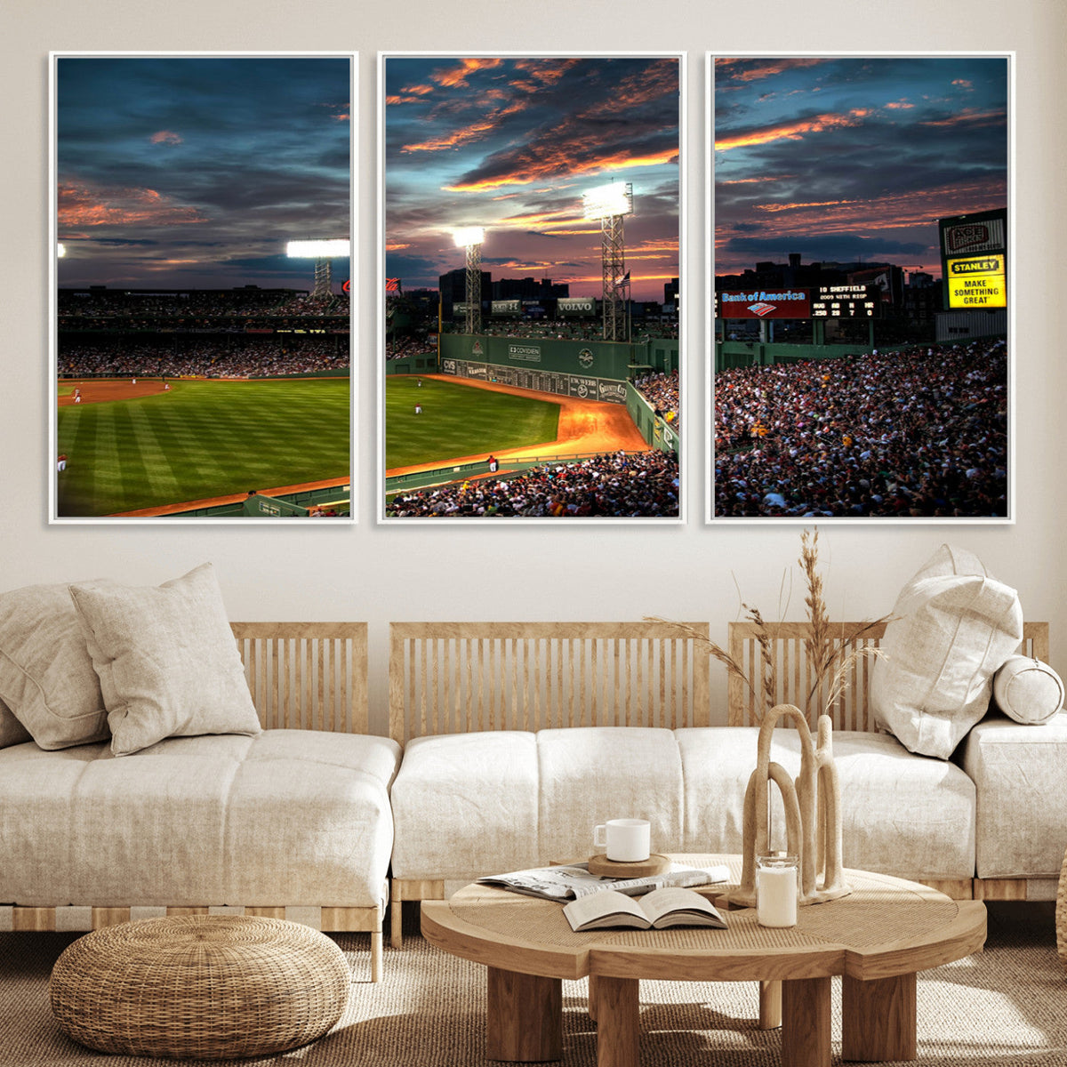 Fenway Park Wall Art Canvas Print | Large Baseball Stadium