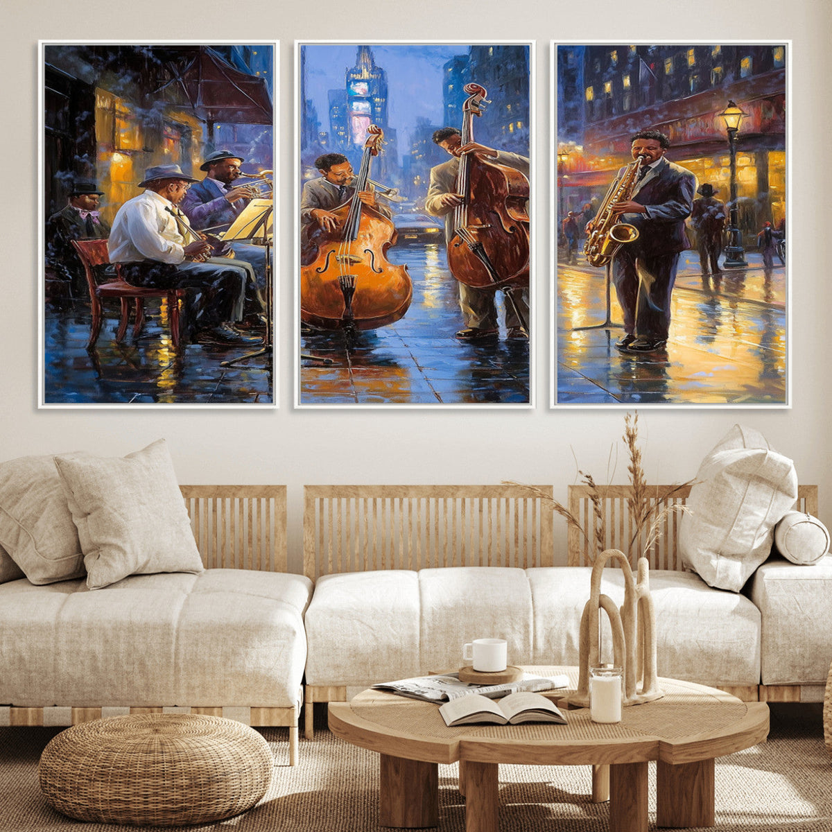 Colorful Jazz Wall Art - African American Music Canvas Print