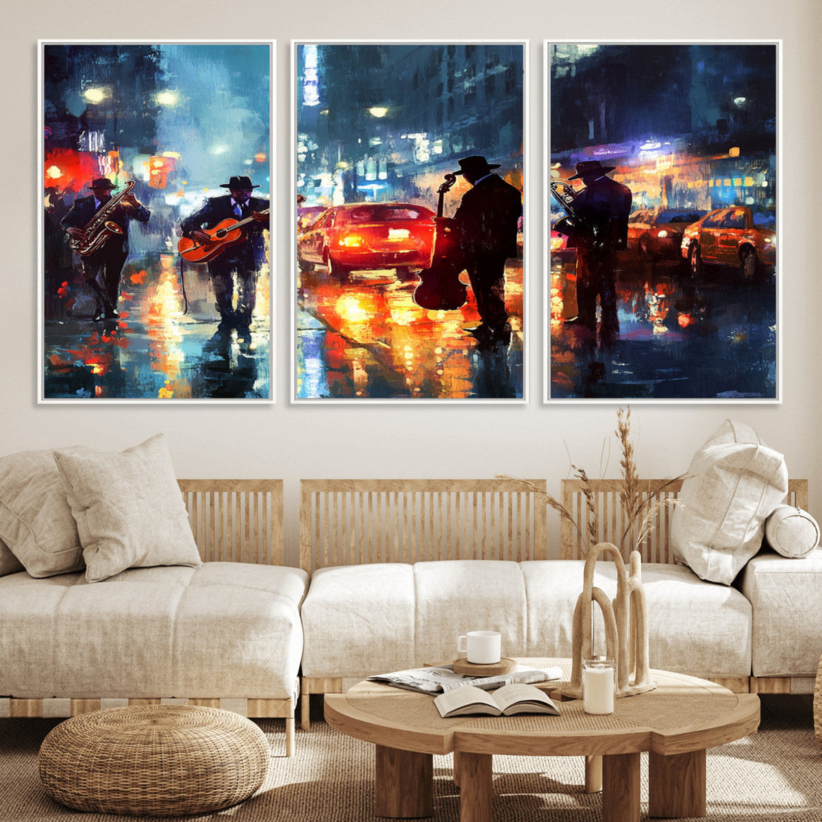 African American Jazz Canvas Wall Art Print – Abstract Music