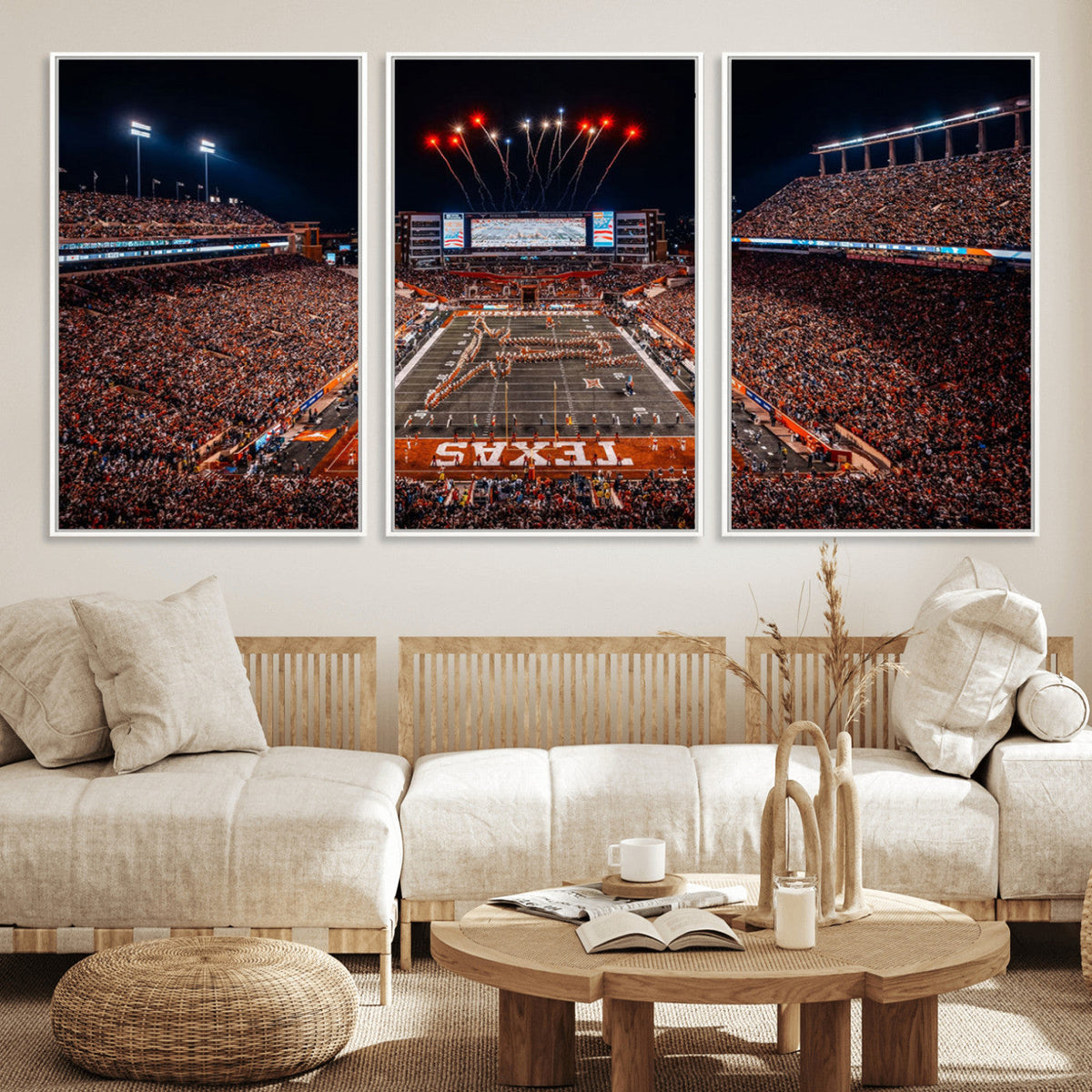 Texas Stadium Night Game Wall Art Canvas Print – Vibrant