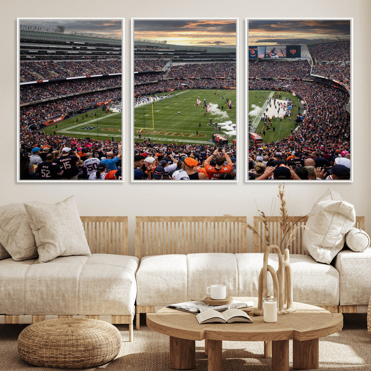Chicago Bears Soldiers Field Wall Art Canvas Print – Framed