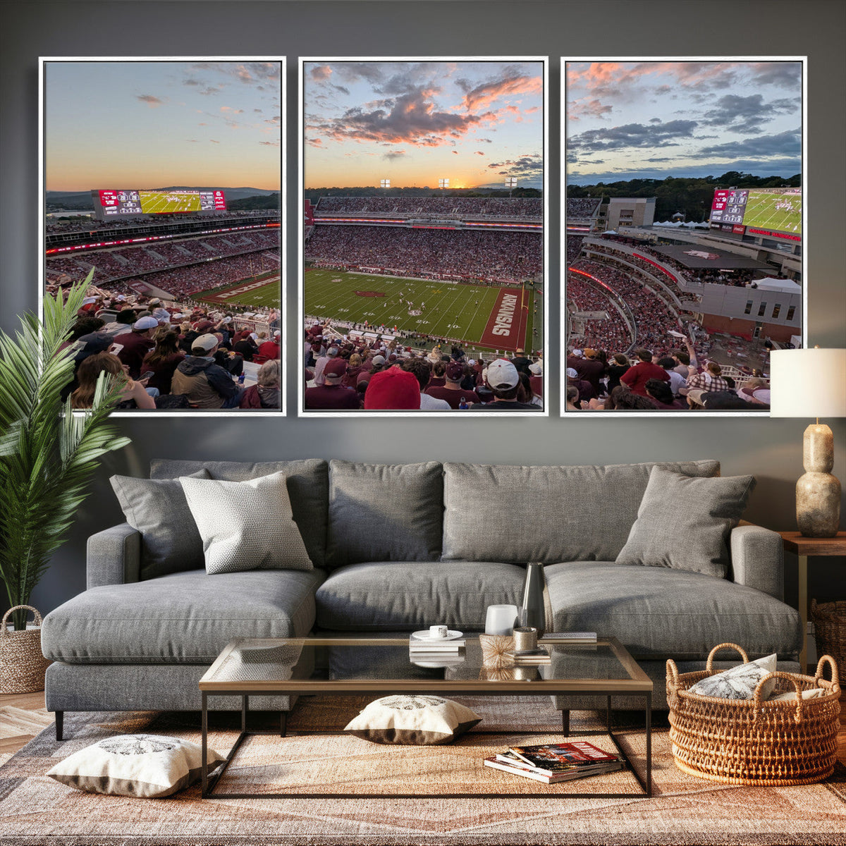 Donald W. Reynolds Razorback Stadium Wall Art Canvas Print –