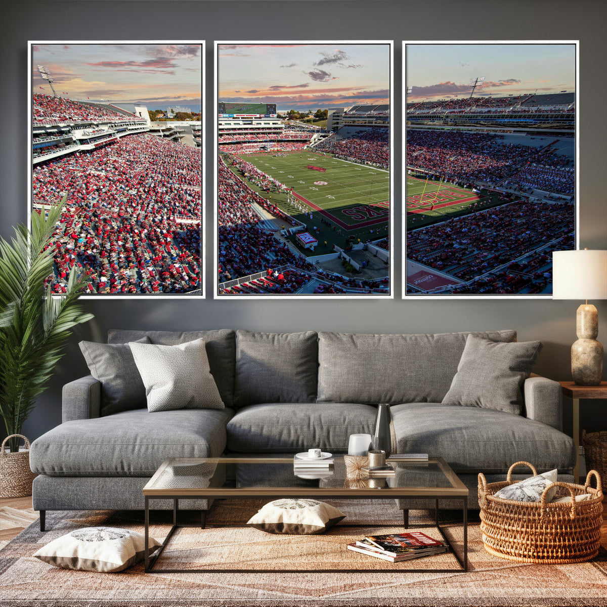 Donald W. Reynolds Razorback Stadium Wall Art Canvas Print –