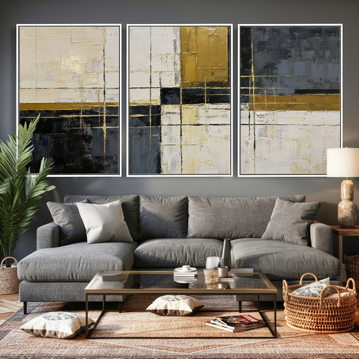 Geometric Abstract Wall Art Canvas Print