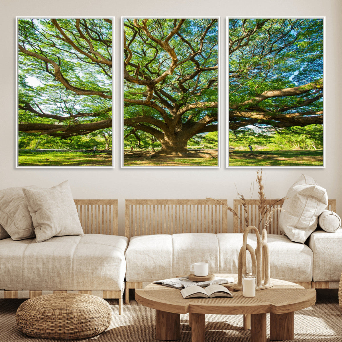 Majestic Oak Tree Wall Art – Serene Nature Canvas Print with