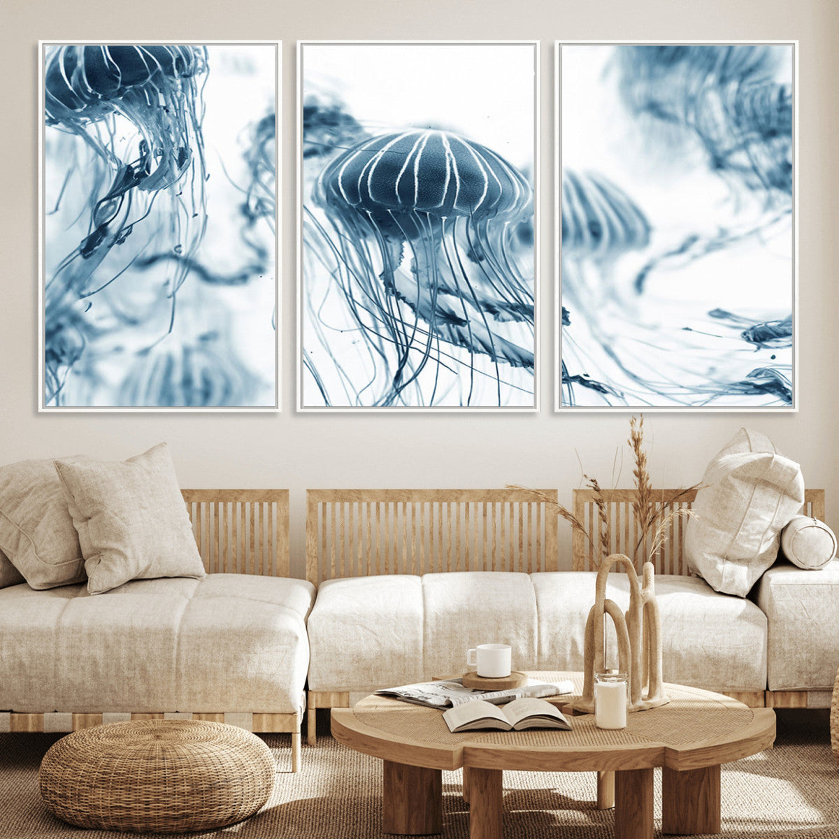 Abstract Jellyfish Canvas Print Wall Art